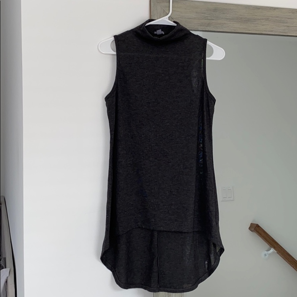 High-low Aerie mock neck tank top
